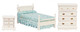 Dollhouse Bedroom Set - Blue Floral and White - Dollhouse City