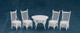 Dollhouse City - Dollhouse Miniatures Patio Table Set - White Wire