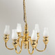 6-Arm Frosted Chimney Chandelier