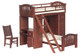 Bunk Bed Set - Walnut