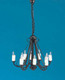 Wrought Iron Chandelier - Black