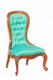 Spoon Back Slipper Chair - Green