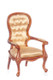 Victorian Armchair - Yellow and Walnut