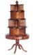 Round Bookcase - Walnut