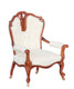 Armchair - White and Walnut