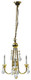 3-Arm Brass - Crystal Chandelier