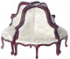 Round Four Part Sofa-Chair - Mahogany