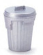 Silver Garbage Can - Empty