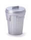 Silver Garbage Can - Empty