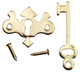 Chippendale Keyplate with Key and Nails Set