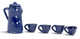 Dollhouse City - Dollhouse Miniatures Coffee Set - Blue Spatter Coffee