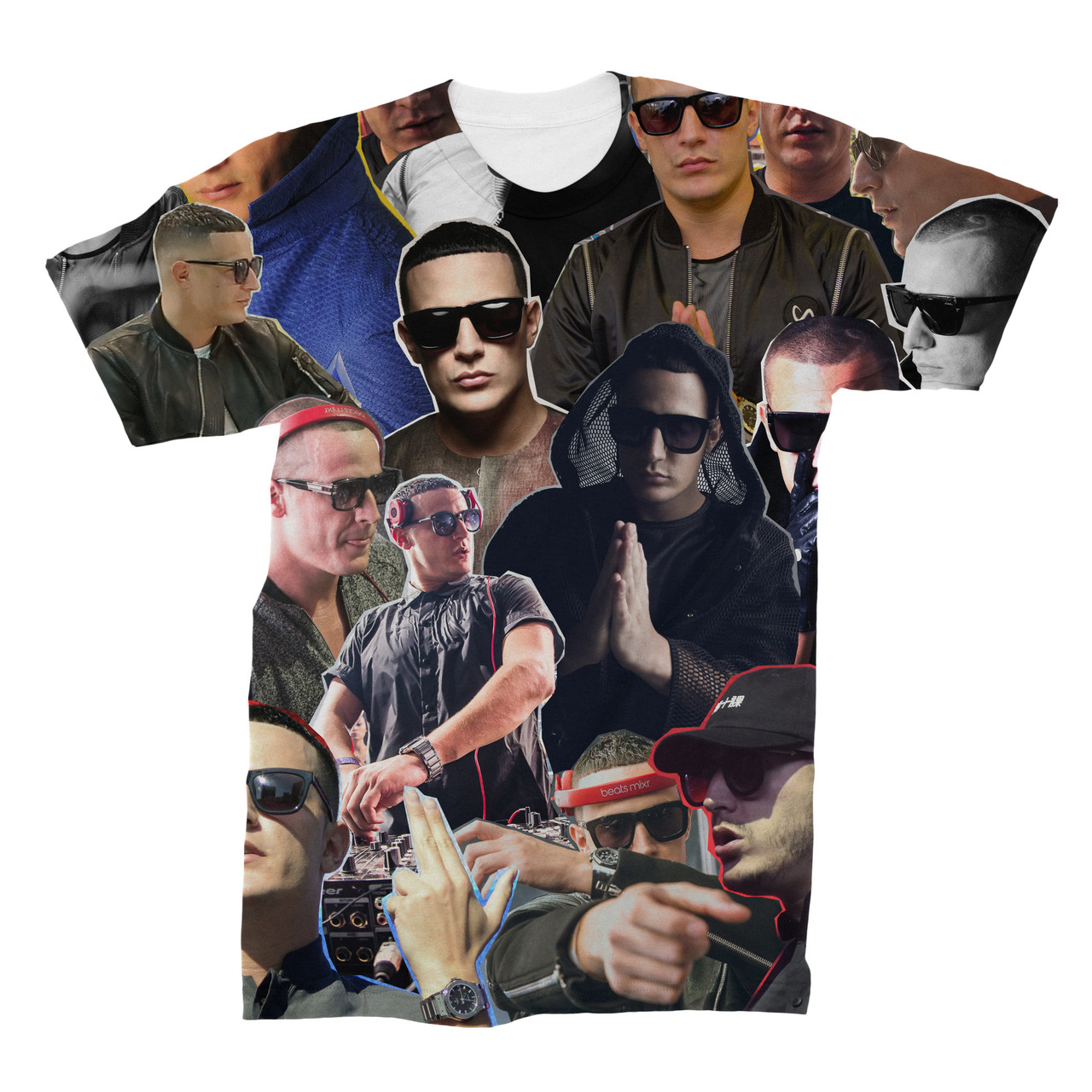 DJ Snake 3D Collage Face T-Shirt