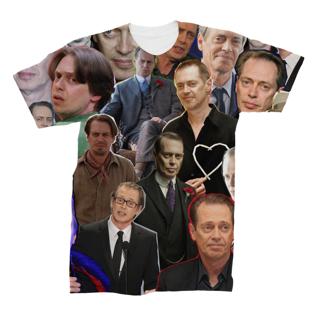 Steve Buscemi 3D Collage Face T Shirt AllOverPrint.ca