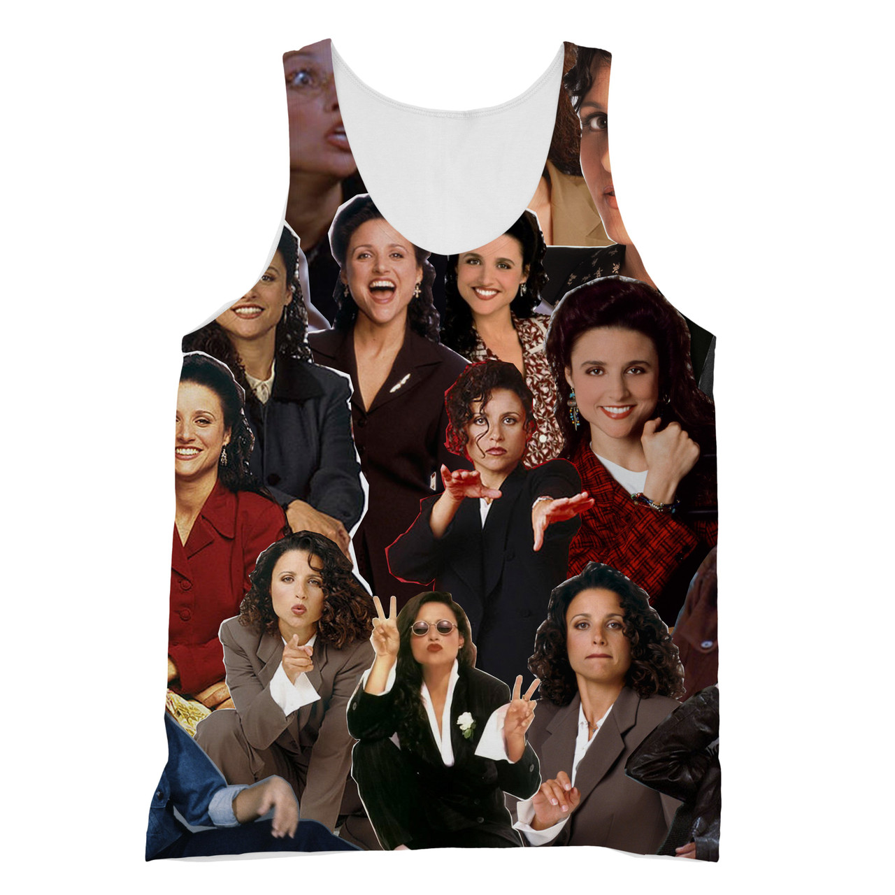 Elaine Benes Seinfeld 3D Collage Face T-Shirt 