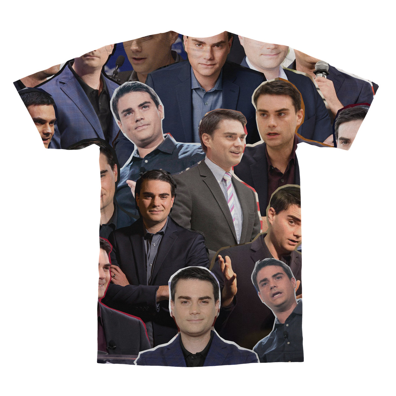Ben Shapiro 3D Collage Face T Shirt Ca Ben Shapiro Tshirt Back 