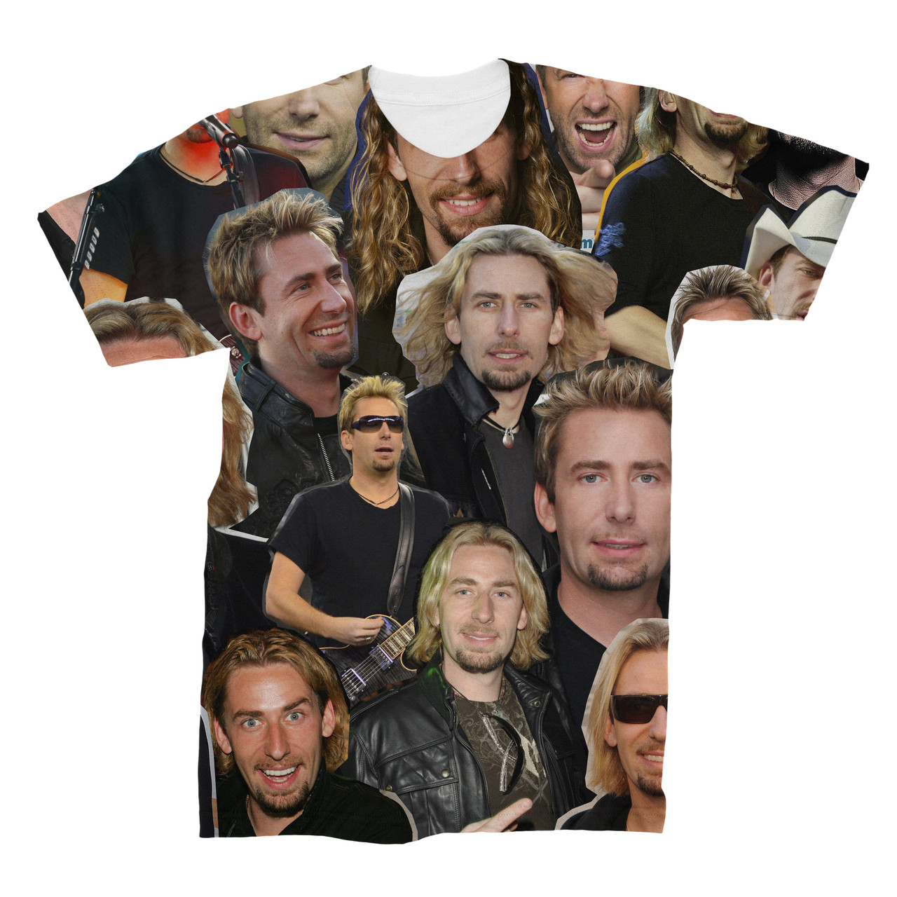 Chad Kroeger 3D Collage Face T-Shirt - AllOverPrint.ca
