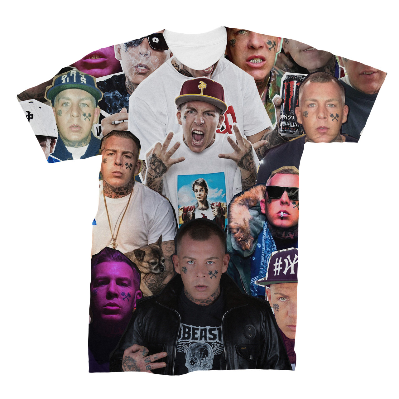 Madchild 3D Collage Face T-Shirt - AllOverPrint.ca