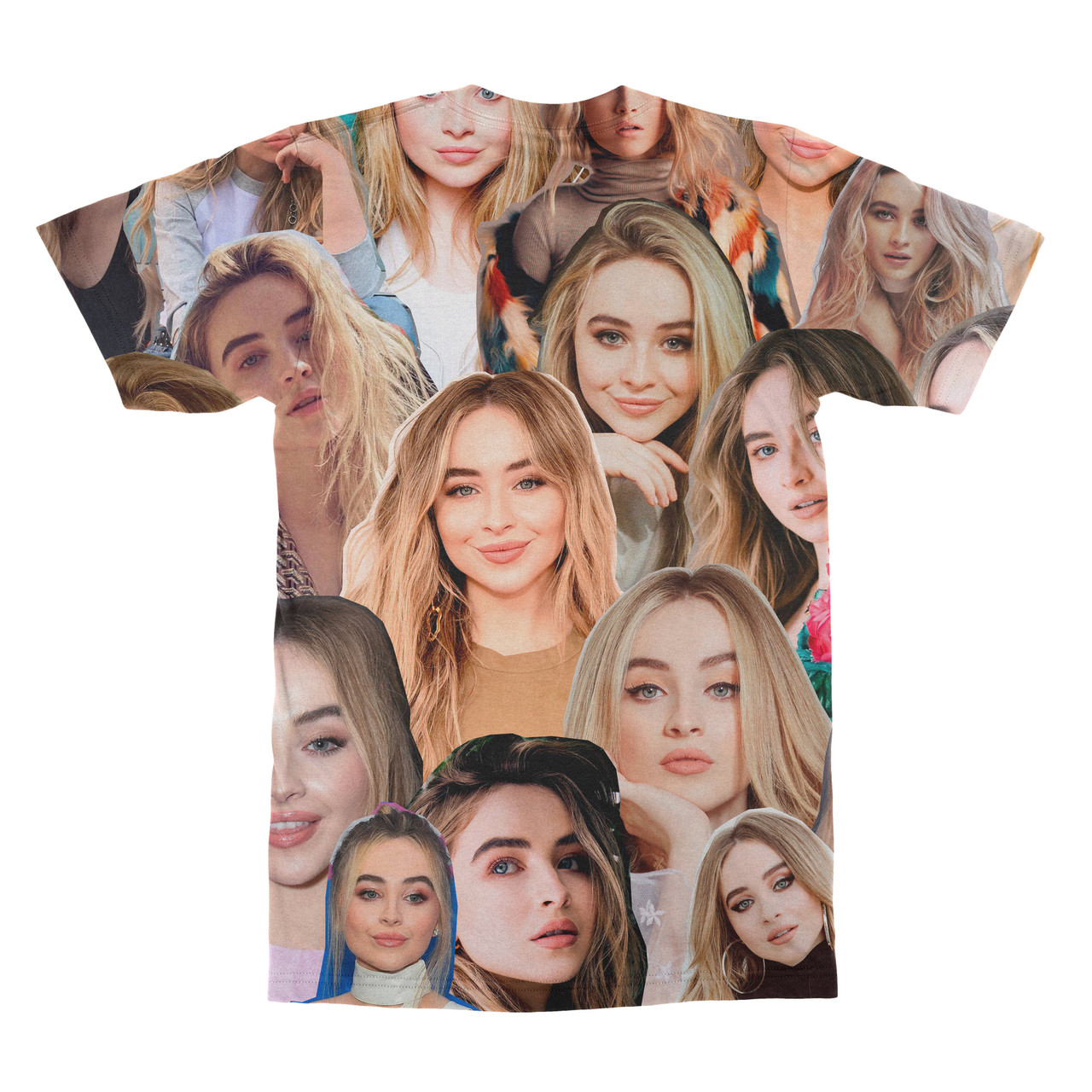 Sabrina Carpenter 3D Collage Face T-Shirt - AllOverPrint.ca