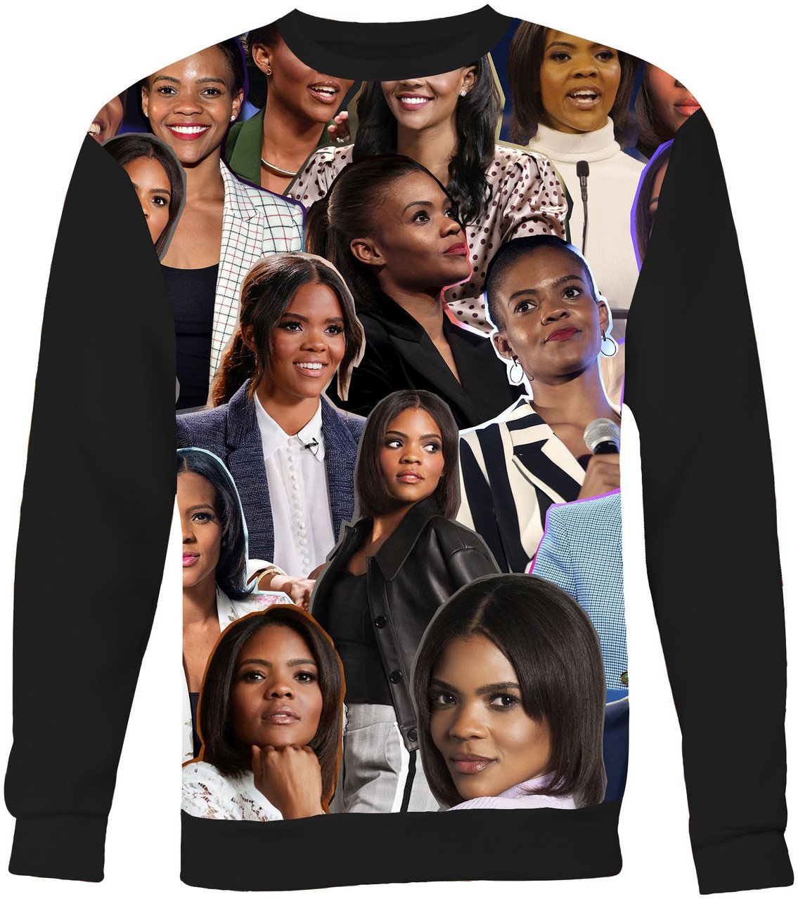 Candace Owens Photo Collage Sweatshirt - AllOverPrint.ca