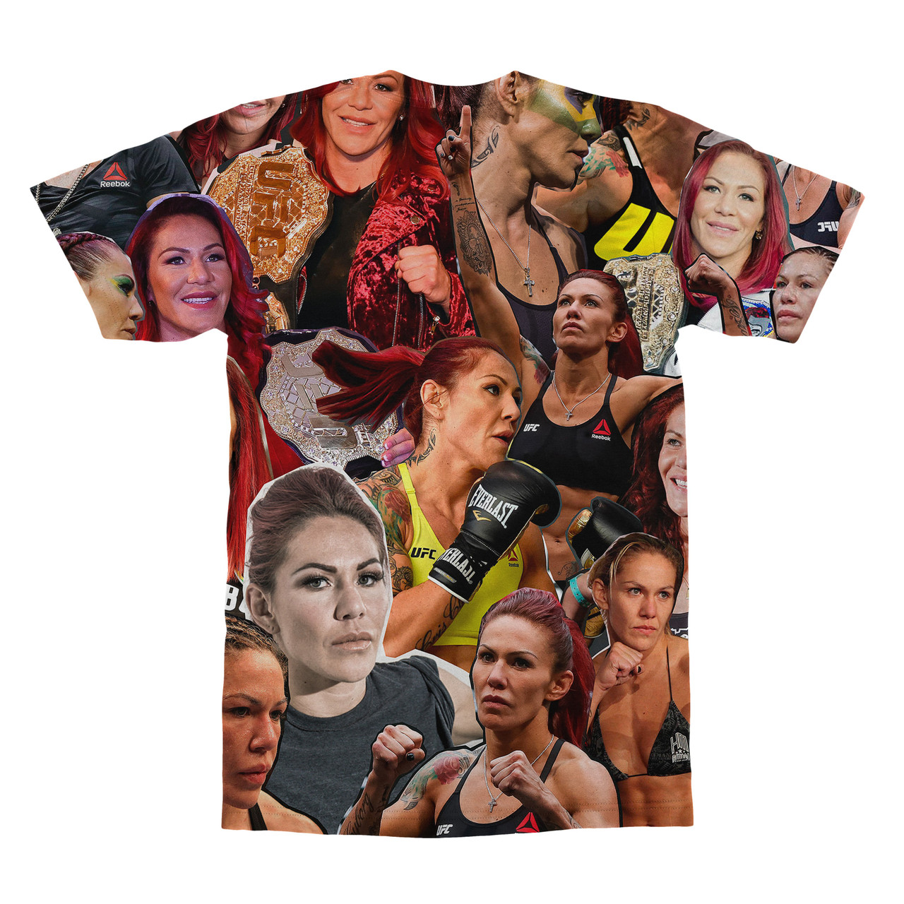 Cris Cyborg 3D Collage Face T-Shirt - AllOverPrint.ca