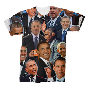 Barack Obama 3D Collage Face T-Shirt Barack Obama 3D Collage Face T-Shirt