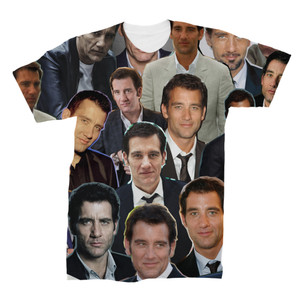 Clive Owen 3D Collage Face T-Shirt Clive Owen 3D Collage Face T-Shirt