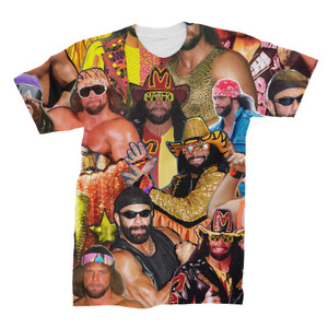 Macho Man Randy Savage 3D Collage Face T-Shirt Macho Man Randy Savage 3D Collage Face T-Shirt