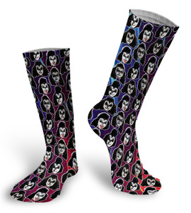 Gene Simmons Faces Socks 