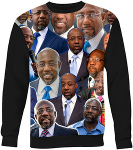 Raphael Warnock Photo Collage Sweatshirt Raphael Warnock Photo Collage Sweatshirt