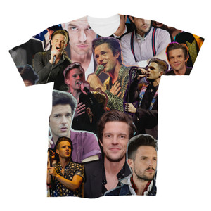 Brandon Flowers The Killers 3D Collage Face T-Shirt Brandon Flowers The Killers 3D Collage Face T-Shirt