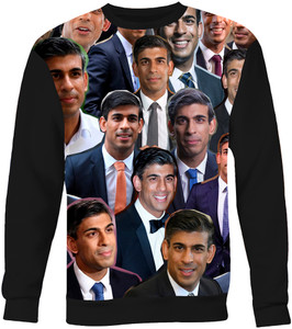 Rishi Sunak Photo Collage Sweatshirt Rishi Sunak Photo Collage Sweatshirt
