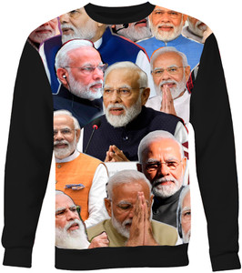 Narendra Modi Photo Collage Sweatshirt Narendra Modi Photo Collage Sweatshirt