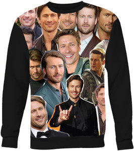 Glen Powell photo Collage Sweatshirt Glen Powell photo Collage Sweatshirt
