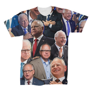 Tim Walz 3D Collage Face T-Shirt Tim Walz 3D Collage Face T-Shirt
