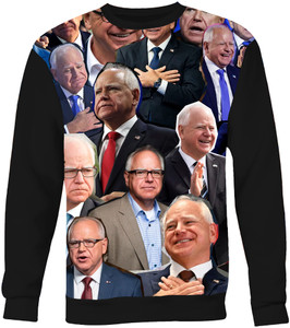 Tim Walz photo Collage Sweatshirt   