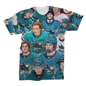 Macklin Celebrini 3D Collage Face T-Shirt