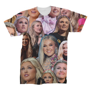 Erika Kirk 3D Collage Face T-Shirt
