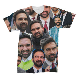 Zohran Mamdani 3D Collage Face T-Shirt