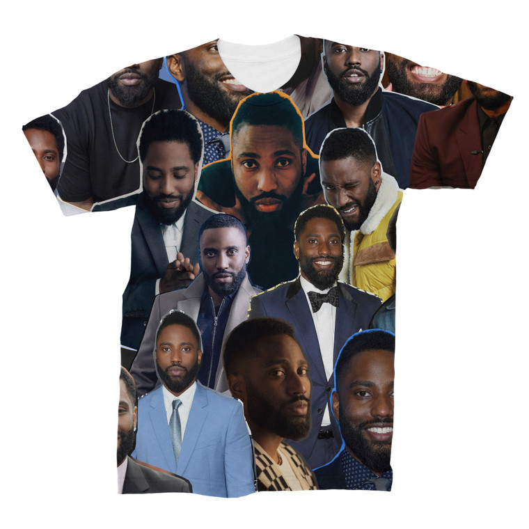 John David Washington 3D Collage Face T-Shirt