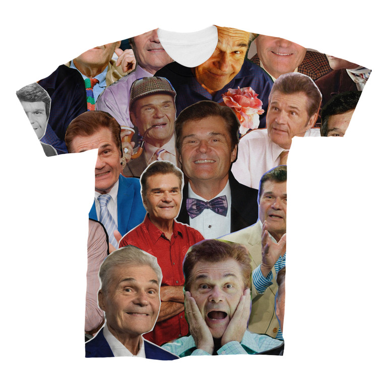 Fred Willard 3D Collage Face T-Shirt