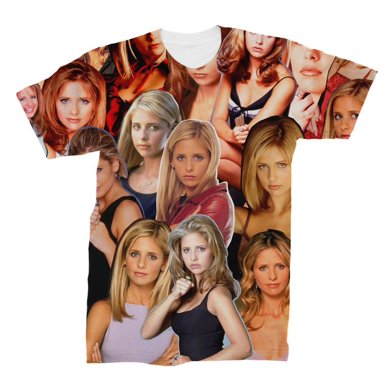 Buffy Summers (Buffy The Vampire Slayer) 3D Collage Face T-Shirt