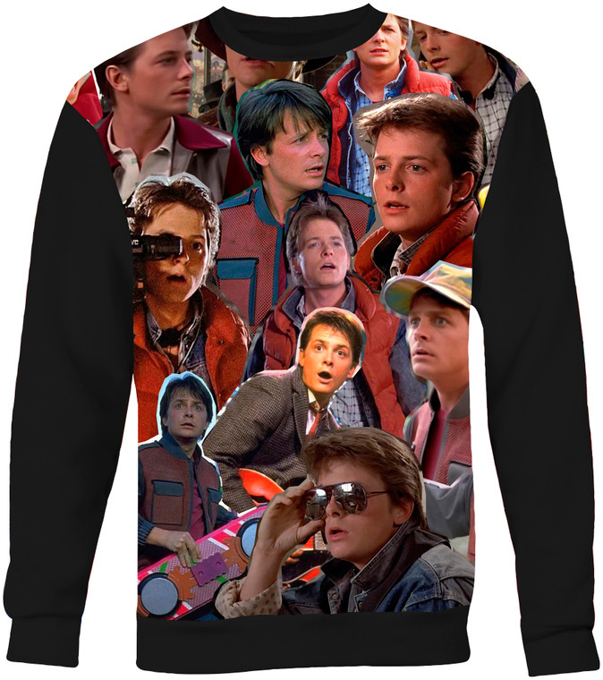 Marty McFly (back to the future) Photo Collage Sweatshirt