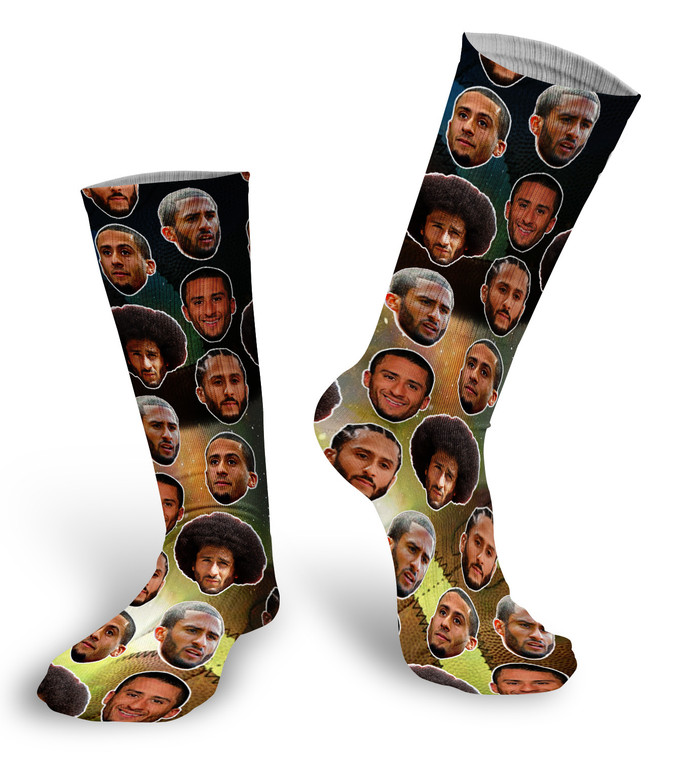 Colin Kaepernick Faces Socks