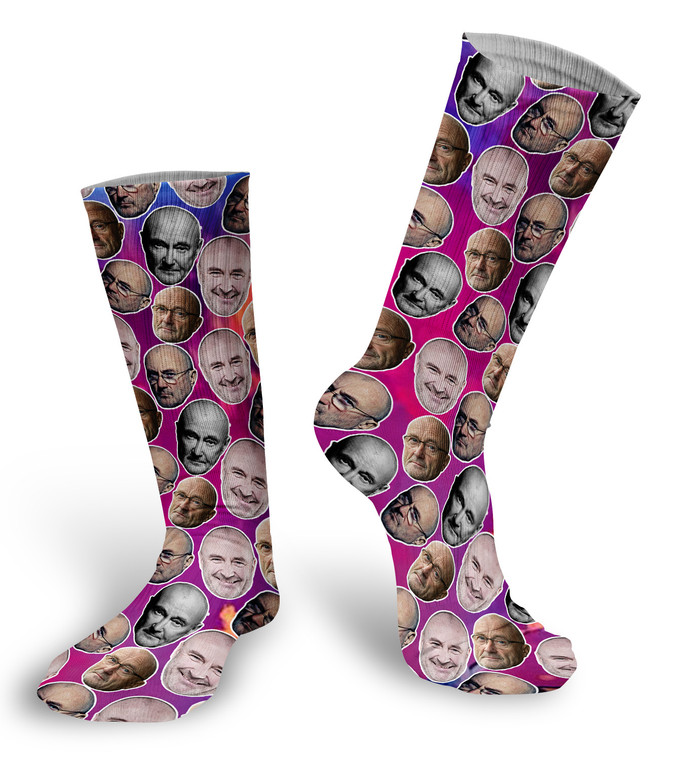 Phil Collins Faces Socks