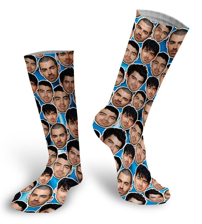 Joe Jonas Faces Socks