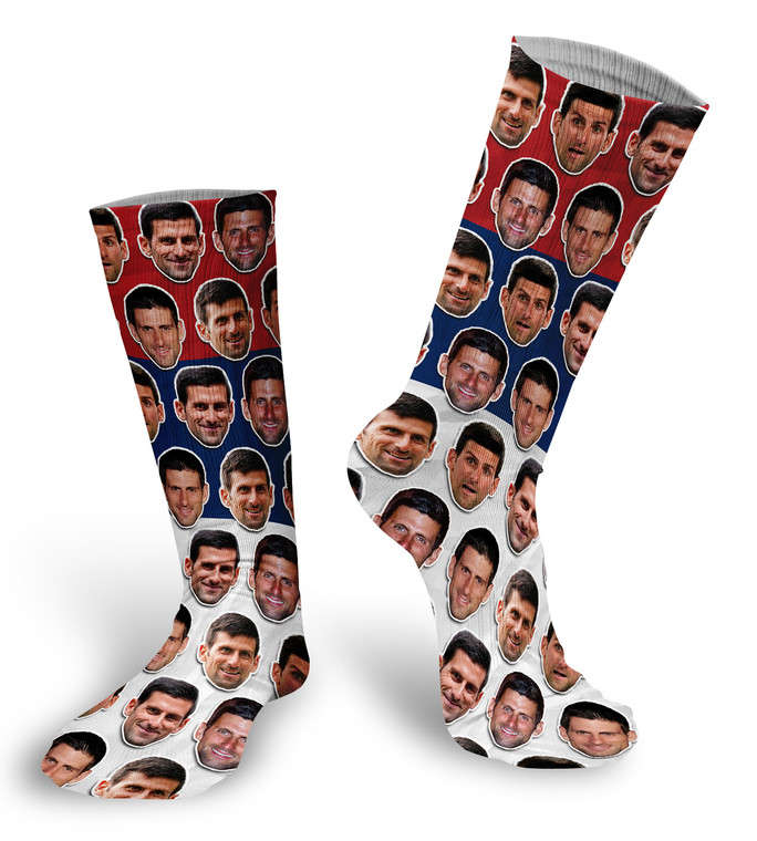 Novak Djokovic faces socks