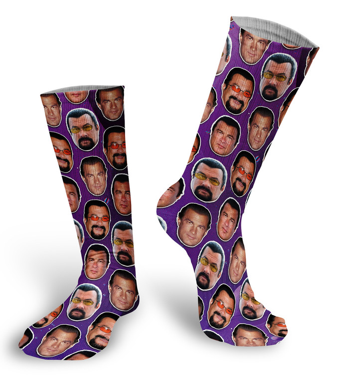 Steven Seagal faces socks