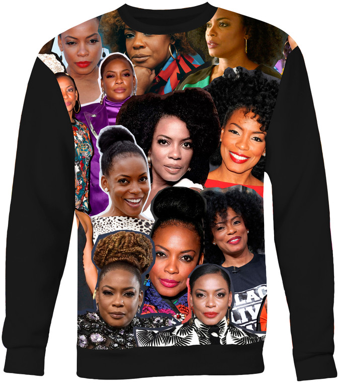 Aunjanue Ellis Photo Collage Sweatshirt