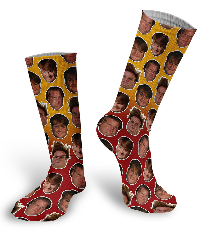 Chris Farley  faces socks