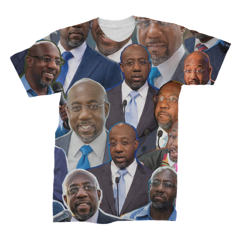 Raphael Warnock 3D Collage T-Shirt